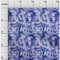thumbnail image 2 of oneOone Cotton Silk Medium Blue Fabric Abstract Craft Projects Decor Fabric Printed By The Yard 42 Inch Wide, 2 of 4