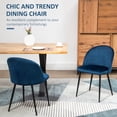 thumbnail image 4 of HOMCOM Dining Chairs Set of 2, Mid-Back Velvet-touch Upholstery Side Chair, 4 of 10