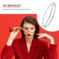 thumbnail image 4 of Expandable Bracelet Extendable Wristband Simple Style Fashion Jewelry Body Adornment Romantic Perfect Gifts Good Accessories Open silver, 4 of 6