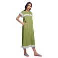 thumbnail image 3 of Moomaya Chemise de Nuit Imprimée pour Femme Mi-Mollet en Coton à Manches Courtes, 3 of 6