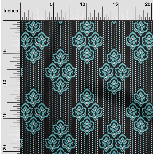 oneOone Silk Tabby Fabric Ethnic Ikat Decor Fabric Printed BTY 42 Inch Wide