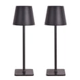 thumbnail image 1 of Mainstays LED Rechargeable Table Lamp, Matte Black Metal, 2 pack, 1 of 5