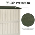 thumbnail image 4 of Outsunny 4'x1.5' Wooden Garden Storage Shed w/ Windows, Grey, 4 of 10