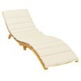 thumbnail image 4 of vidaXL Chaise Longue avec Coussin Rouge Vin en Bois de Teck Massif, 4 of 5