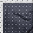 thumbnail image 2 of oneOone Cotton Silk Fabric Diamond & Circle Block Printed Craft Fabric BTY 42 Inch Wide, 2 of 4