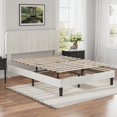 thumbnail image 4 of VECELO Queen Size Upholstered Beds, Modern Platform Bed Frame with Adjustable Headboard, Wooden Slats Support/No Box Spring Needed, White, 4 of 8