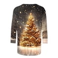 thumbnail image 5 of RKSTN Chemisiers pour Femmes T-Shirts Mode pour Femmes Décontractés Col Rond Manches 3/4 T-Shirt Ample Chemisiers pour Dames Chemises Chemisiers pour Femmes Chic Décontracté, 5 of 5
