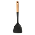 thumbnail image 1 of Thyme & Table Food-Safe Silicone Turner with Beechwood Handle, Black, 1 of 5