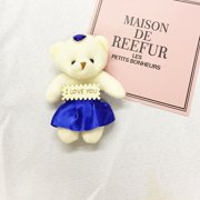 Uuiauoio Cartoon Bear Figurine Plush Stuffed Animal Toy, Cute Bouquet Teddy Bear Decor for Valentine's Day Gift, Birthday Party Favors, Home Desk Shelf Decoration, Collectible Gift for Adults