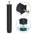 thumbnail image 3 of Unique Bargains 2 Pack Adjustable Height Bed Frame Support Legs(250mm-285mm/9.8'-11.2'), Black, 3 of 5