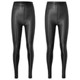 thumbnail image 3 of Choomomo Pantalon Legging Moulant de Performance pour Femmes, Brillant, Extensible, Sport, Hip-Hop, Rave, Rue, Danse Moderne, Noir G, 3 of 8