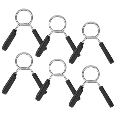 Yeacher 6pcs Barbell Clips Dumbbell Spring Clamps Weight Bar Locking Collars for Weightlifting Work Out Strength Training