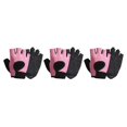 thumbnail image 4 of Wweixi 1 Pair Sports Gloves Portable Outdoor Cycling Breathable Shock Absorption Mitts Elastic Nonslip Riding Protection Mittens Pink S 3PCS, 4 of 6