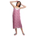thumbnail image 1 of Moomaya Robe de Nuit Imprimée pour Femmes, Col en V, Bretelles Spaghetti, 1 of 6