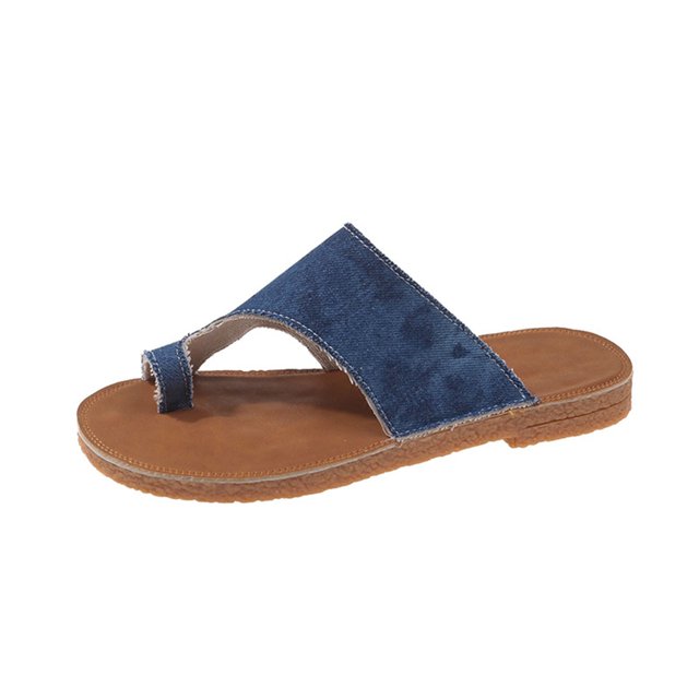 KIHOUT Summer Womens Sandals, Ladies Summer Flip-flop Leopard Toe Flat Beach Sandals