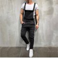 thumbnail image 3 of EGNMCR Men's Pants, Full Length Pants Overalls, Men's Denim Bib Overall, Men's Workout Athletic Pants Mens Washed Bib Overalls Casual Ripped Jumpsuits Rompers Men Pants, 3 of 9