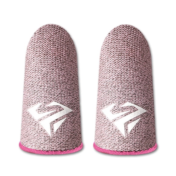 Youkk 10 Pieces Mobile Phone Gaming Fingertip Sleeves Sensitive Sweatproof Anti-slip Gloves Anti-fingerprint Ultrathin Fiber Covers Pink Type 2