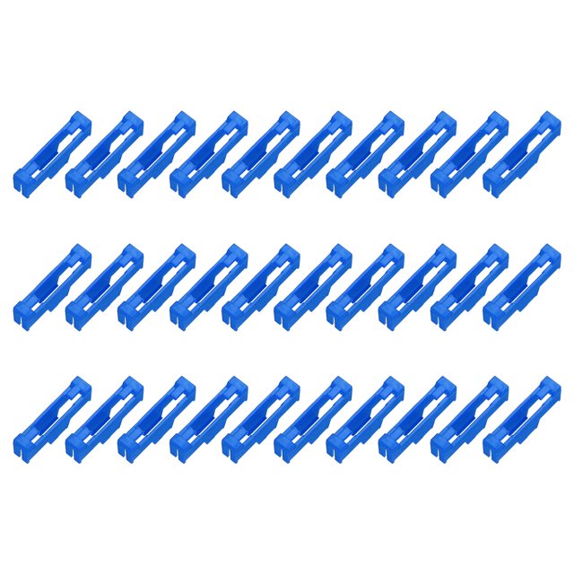 Unique Bargains 30 Pcs Clips de Câble Servo, Support de Fixation de Câble d'Extension en ABS pour Modèle de Bateau Avion RC DIY Bleu