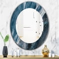 thumbnail image 3 of Designart 'Splash Blue Indigo' Miroir Moderne - Miroir Mural Ovale ou Rond - 24x36, 3 of 4