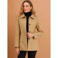 thumbnail image 2 of INSPIRE CHIC Manteau à Col Peter Pan Simple Boutonnage pour Femmes, 2 of 6