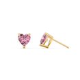 thumbnail image 2 of Heart Birthstone Stud Earrings, 2 of 4