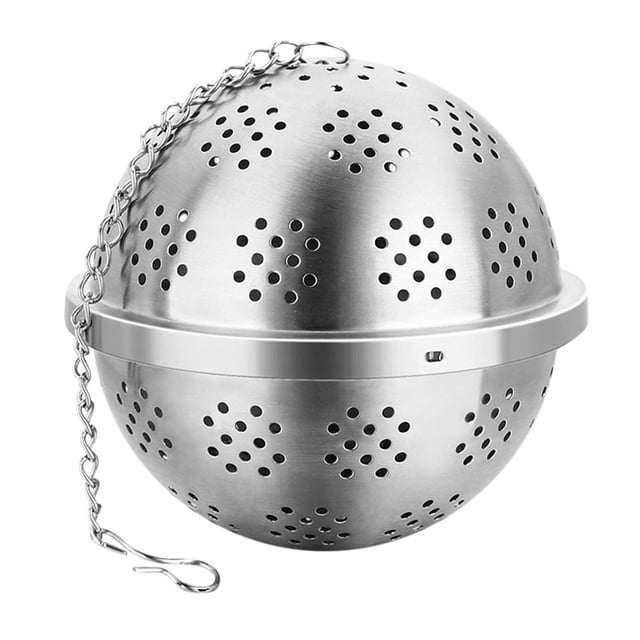 Vrorvz Stainless Steel Tea Infuser Ball Mesh Strainer with Extended Hook Chain for Loose Leaf Tea Spices Easy Clean Rust Free Long Lasting Tea Filter Steeper for Hot Iced Tea