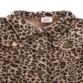 thumbnail image 3 of Toddler Kid Baby Girl Coat Leopard Long Sleeve Button Down Denim Jacket Jean Jacket Fall Spring Outwear, 3 of 9