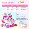 thumbnail image 3 of Costway 4 Sizes Adjustable Quad Skates with Light-up Wheels Safety Protection for Ages 8-13 Rose Red, 3 of 10