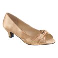 thumbnail image 1 of Women's Pleaser Pink Label Fab 422 Open-Toe Pump Blush Satin 11 M, 1 of 2