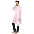 thumbnail image 3 of Atasi Indian Designer Kurta For Mens Party Wear Solid Color Ethnic Long Shirt, 3 of 7