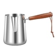 thumbnail image 1 of GUOOL Turkish Coffee Pot with Wooden Handle Coffee Maker for Bar Household Kitchen 600ml, 1 of 9