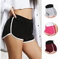 thumbnail image 4 of 1 Pce Shorts de Sport pour Femmes Shorts Rétro Shorts de Yoga Actifs avec Bords Colorés, 4 of 6