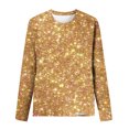 thumbnail image 4 of Amzcrzy Hauts pour Femmes Mode Col Rond Hauts à Sequins pour Femmes Manches Longues Polyvalentes Décontractées Printemps Été Hauts Confortables Élégants pour Sortir, 4 of 4