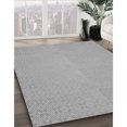 thumbnail image 3 of Ahgly Company Tapis d'Intérieur Lavable à la Machine, Carré, Transitionnel, Gris Argenté, Tapis de Zone, 3 Pieds Carré, 3 of 7