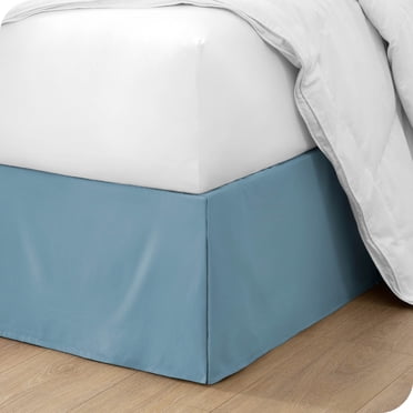 Bare Home Double Brushed Bed Skirt - Premium 1800 Collection - 15-inch Drop - Twin XL, Coronet Blue