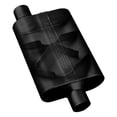 thumbnail image 3 of Flowmaster Exhaust Muffler 425403 40 Series Original; Black Aluminized Steel Case; Dual 2-1/2 Inch Inlet; Single 3 Inch Center Outlet; 13 Inch Body/19 Inch Overall Length, 3 of 4