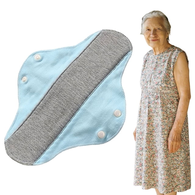 Serviettes d'Incontinence Réutilisables et Lavables en Coton, Absorbantes et Anti-Fuites pour Femmes, Adultes et Aînés, Comprend 1 Pce