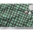 thumbnail image 2 of Soimoi Green Cotton Voile Fabric Check Check Printed Craft Fabric by the Yard 56 Inch Wide, 2 of 4