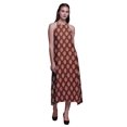 thumbnail image 1 of Bimba Block Printed Women Backless Halter Neck Summer Holiday BeachDress-Medium, 1 of 6