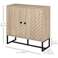 thumbnail image 3 of HOMCOM Modern Sideboard Door Cabinet Buffet Table with Storage Shelf, 3 of 10