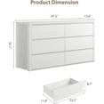 thumbnail image 2 of Commode à 6 Tiroirs pour Chambre, Grand Commode en Bois Sans Poignées, Grande Armoire de Rangement Moderne pour Salon, Couloir Entrée, 2 of 7
