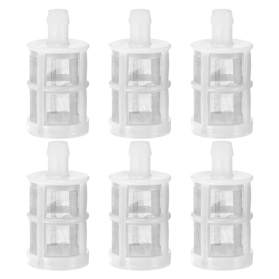 Uxcell Lot de 6 Filtres de Boyau Ménagers avec Raccord à Ardillon 3/8 (10 mm), Passoire de Boyau d'Arrosage à Double Couche en Acier Inoxydable à Mailles 60