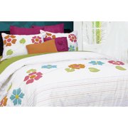 FLOWER POWER WHITE DUVET COVER QUEEN