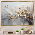 thumbnail image 1 of Designart Abstract Shapes Oversized framed wall art decor, Abstract Shapes framed wall Art, Vision Of Japanese Trees In Beige And Gold , Beige Gold framed wall art, 40x30 inches Gold Frame, 1 of 5