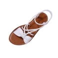 thumbnail image 2 of Jovati Summer Women's Sandals, Fish Mouth Design, Flock Material, Slip Resistant Sole, Breathable Lining, Flat Heel, Solid Color, 2 of 10