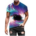 thumbnail image 1 of Fankiway Cardigan Mode pour Hommes à Manches Courtes Imprimé avec Boutons de Couleur T-Shirt Décontracté Hauts, 1 of 3