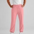 thumbnail image 2 of aohooy Men's Fleece Elastic Bottom Jogger Sweatpants - Drawstring Workout Track Running Gym Athletic Pants with Pockets Pink,M, 2 of 8
