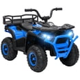 thumbnail image 1 of Qaba VTT pour Enfants 12 V, Jouet à Chevaucher avec 4 Roues à Suspension à Ressort, Bleu, 1 of 9