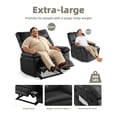 thumbnail image 3 of Gaderth 360° Swivel Massage Recliner Chair, Swivel Nursery Rocker Recliner with Remote Control, Manual PU Leather Reclining Sofa Chair with Side Pocket, Modern Lounge Seat for Living Room Nursery, 3 of 7