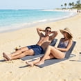thumbnail image 2 of Outsunny 2 Pcs Chaise Longue de Plage Pliante Chaise Longue avec Oreiller, Gris, 2 of 10